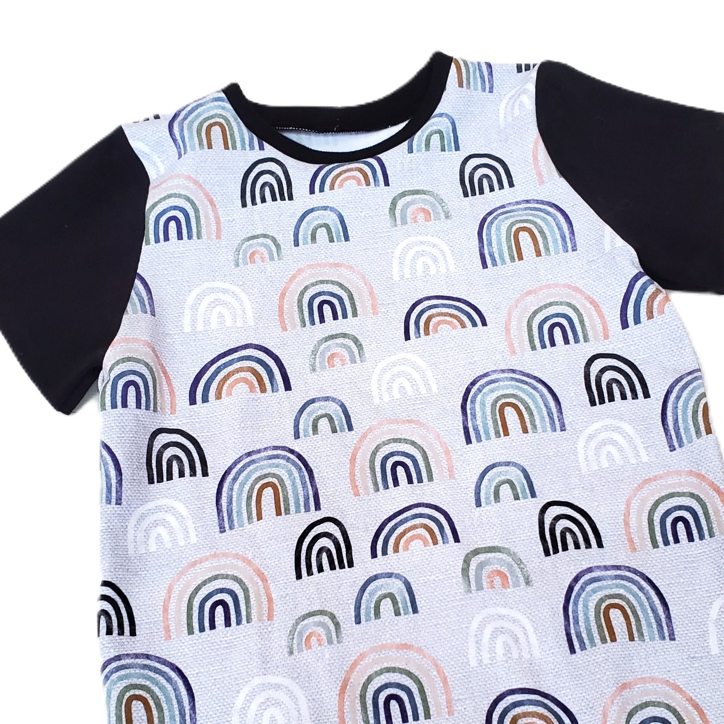 Muted Rainbow Tee for Kids in Organic Cotton Jersey