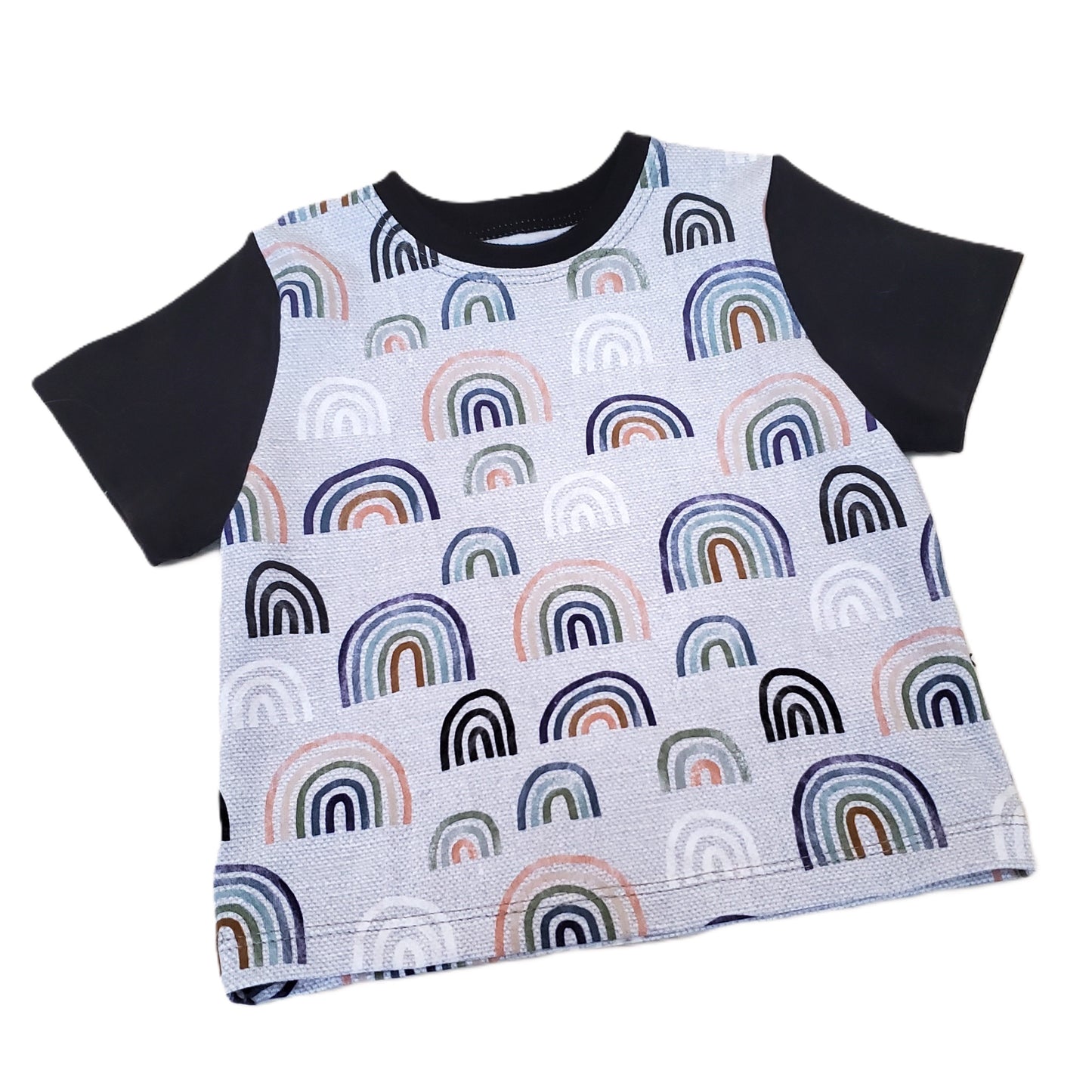 Muted Rainbow Tee for Kids in Organic Cotton Jersey