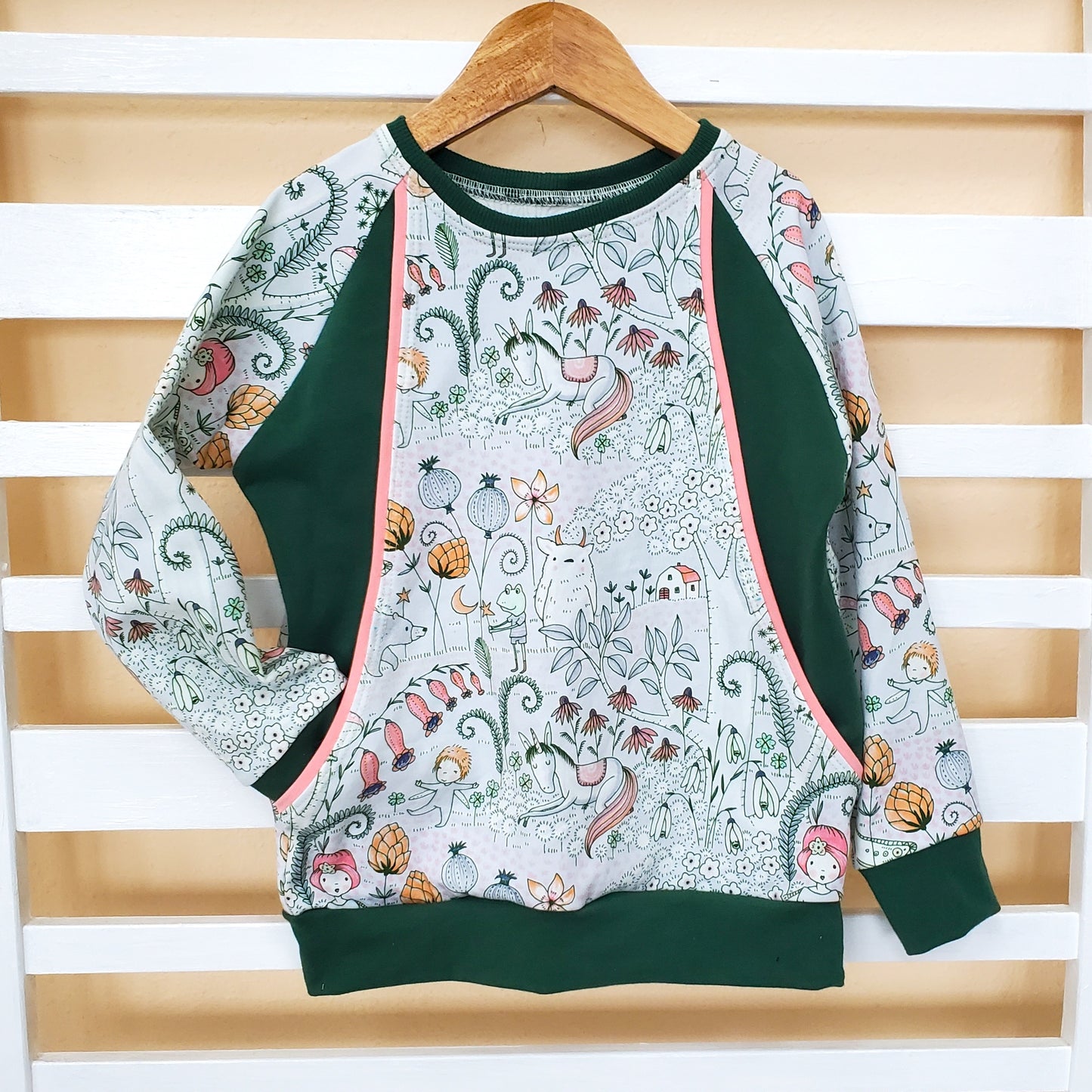 Organic Cotton Pullover for Kids with Unicorns