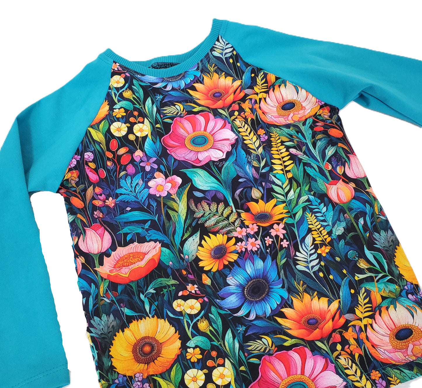 Bold Floral Print Top for Kids