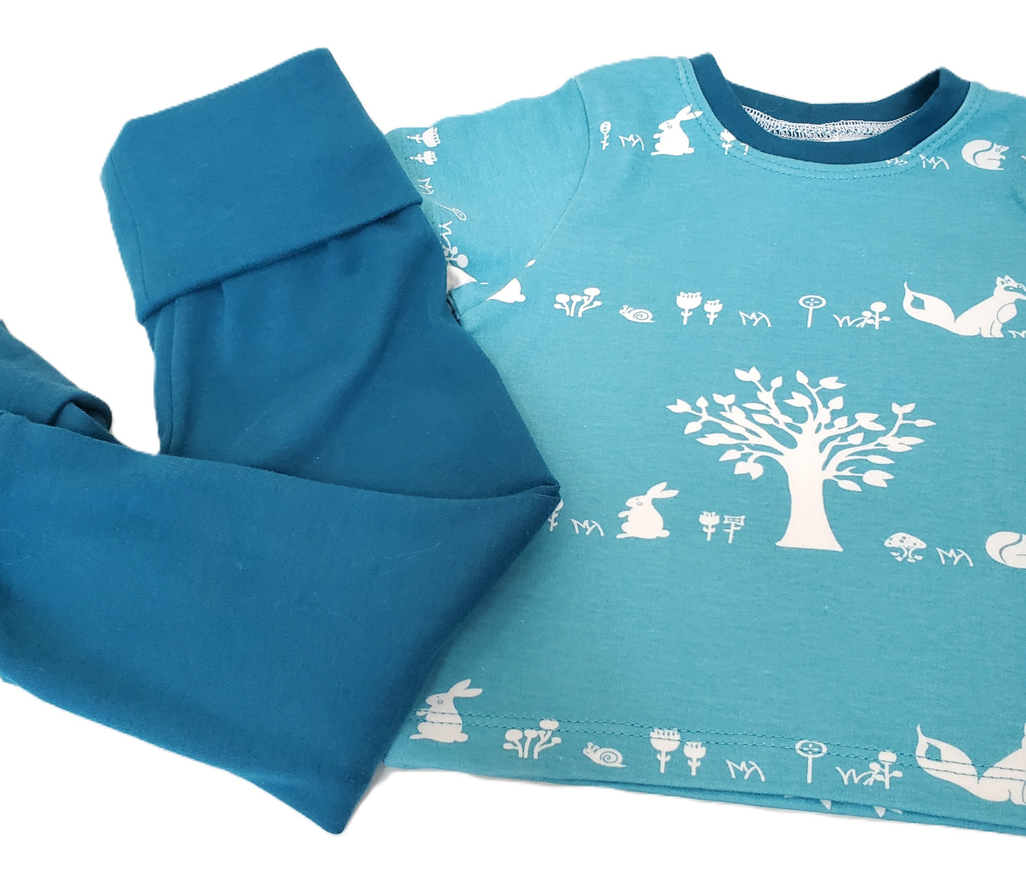 Organic Cotton Spring Tee Shirt with Woodland Animals