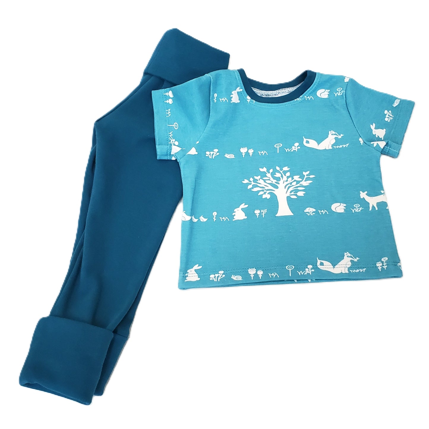 Organic Cotton Spring Tee Shirt with Woodland Animals