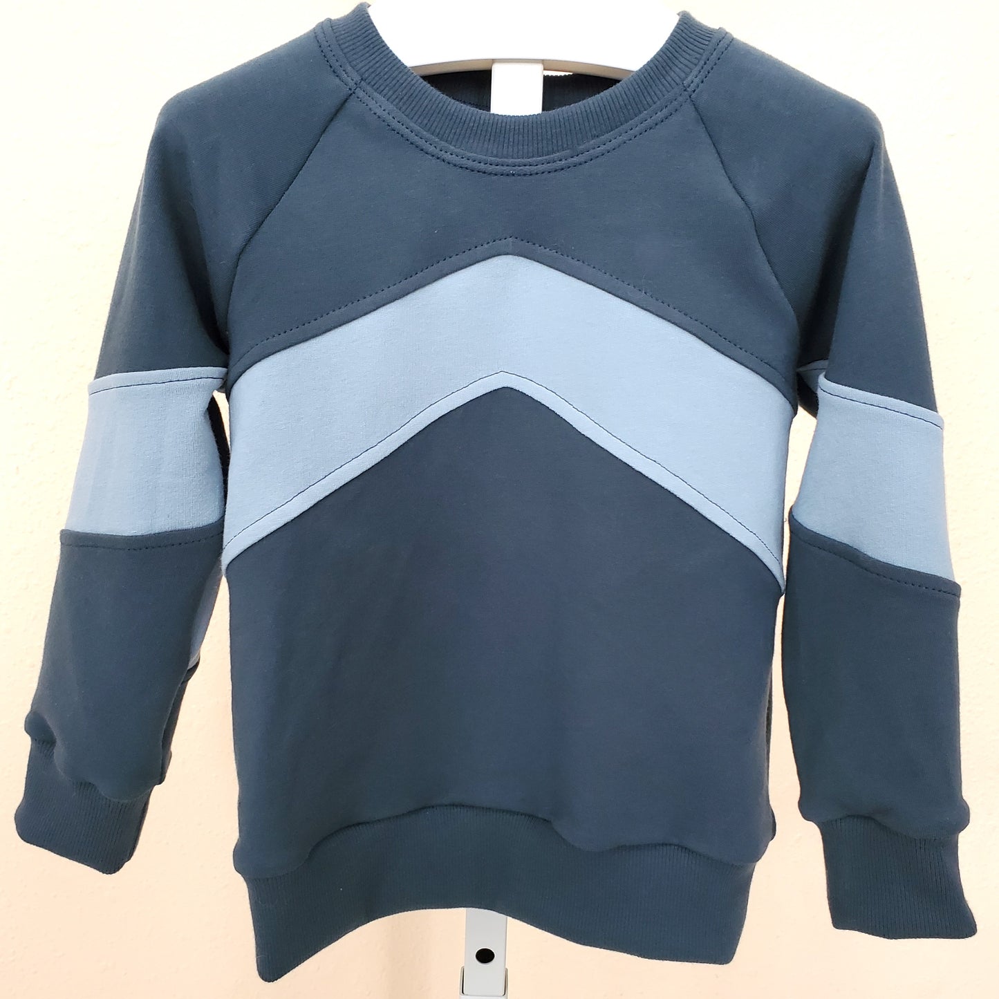 Blue French Terry Pullover for Kids in Organic Cotton