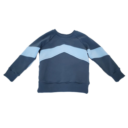 Blue French Terry Pullover for Kids in Organic Cotton