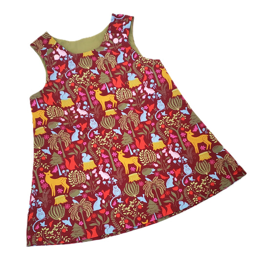 Woodland Toddler Dress in Organic Cotton