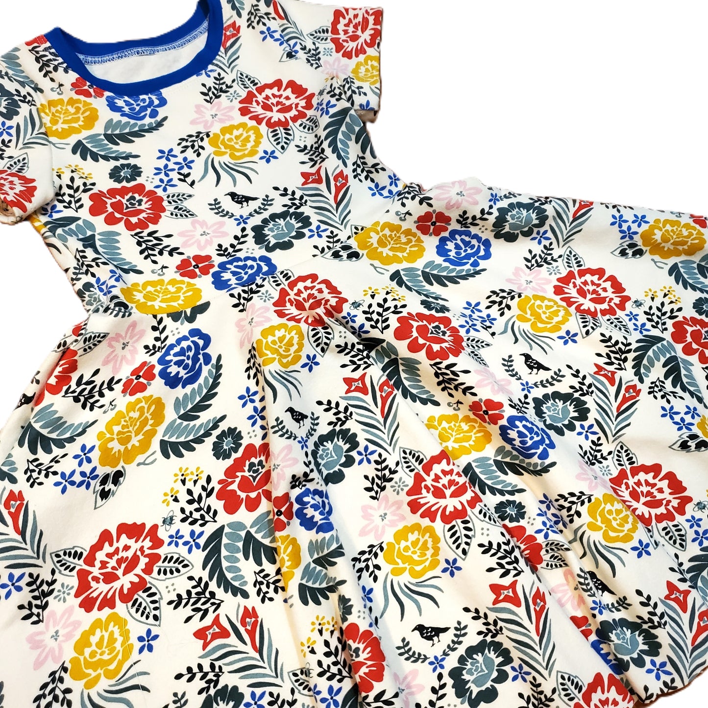 Girl's Floral Dress in Organic Cotton