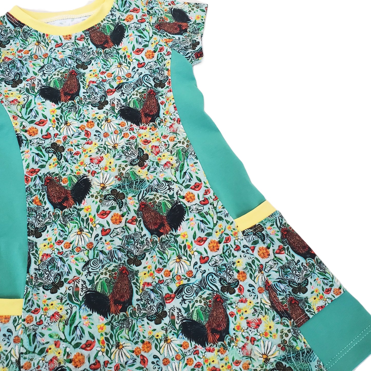 Chicken Dress for Kids in Organic Cotton Jersey