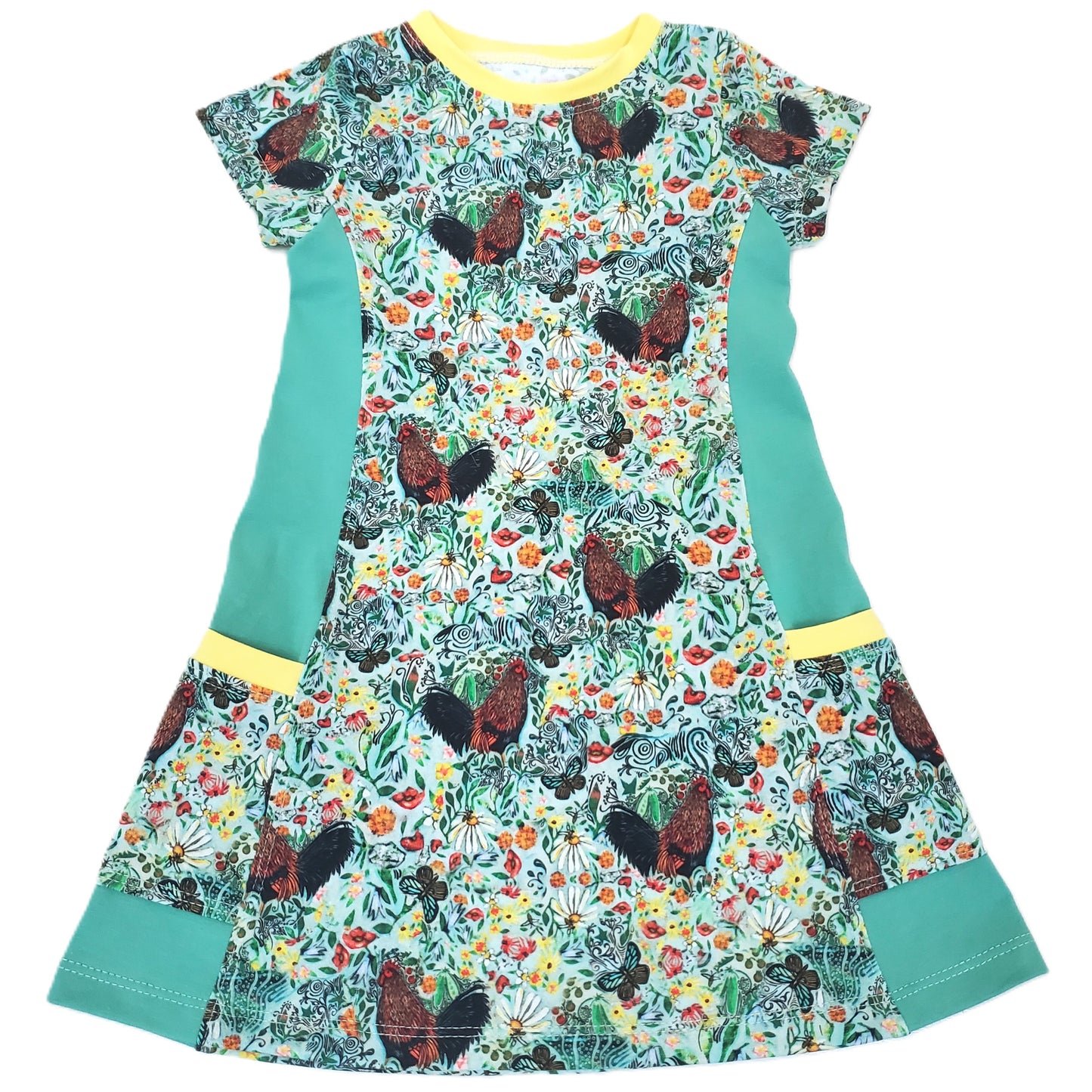 Chicken Dress for Kids in Organic Cotton Jersey