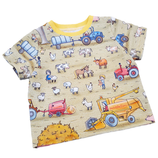 Farmyard Tee Shirt for Toddler in Organic Cotton Jersey