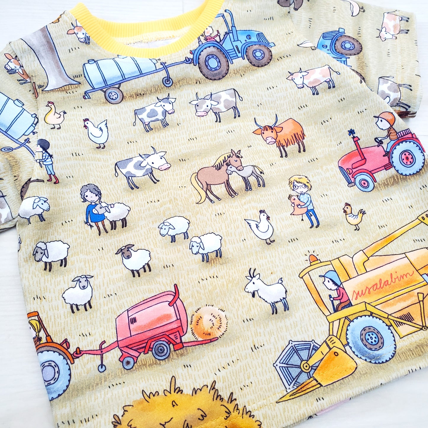 Farmyard Tee Shirt for Toddler in Organic Cotton Jersey