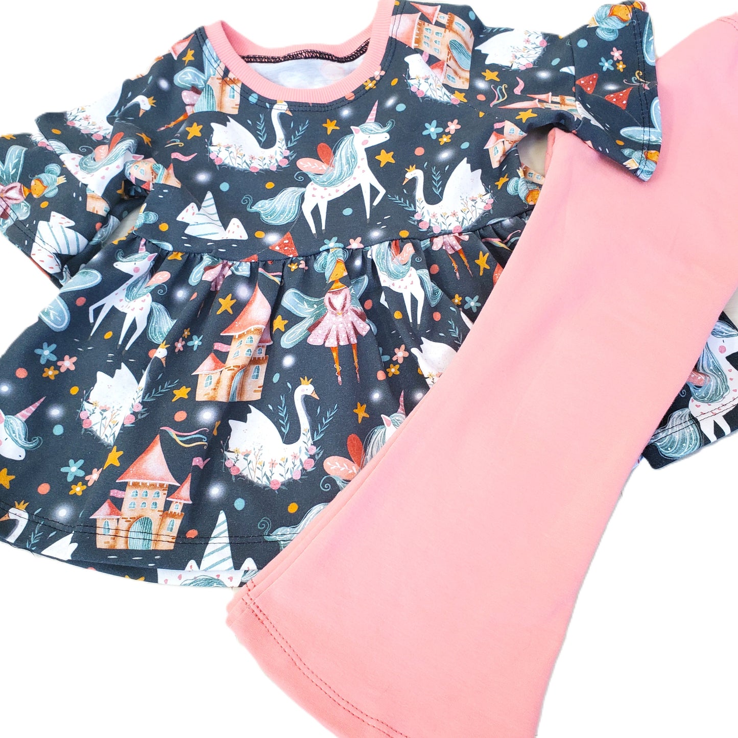 Unicorn and Fairy Top & Pants Set for Kids In Organic Cotton Jersey