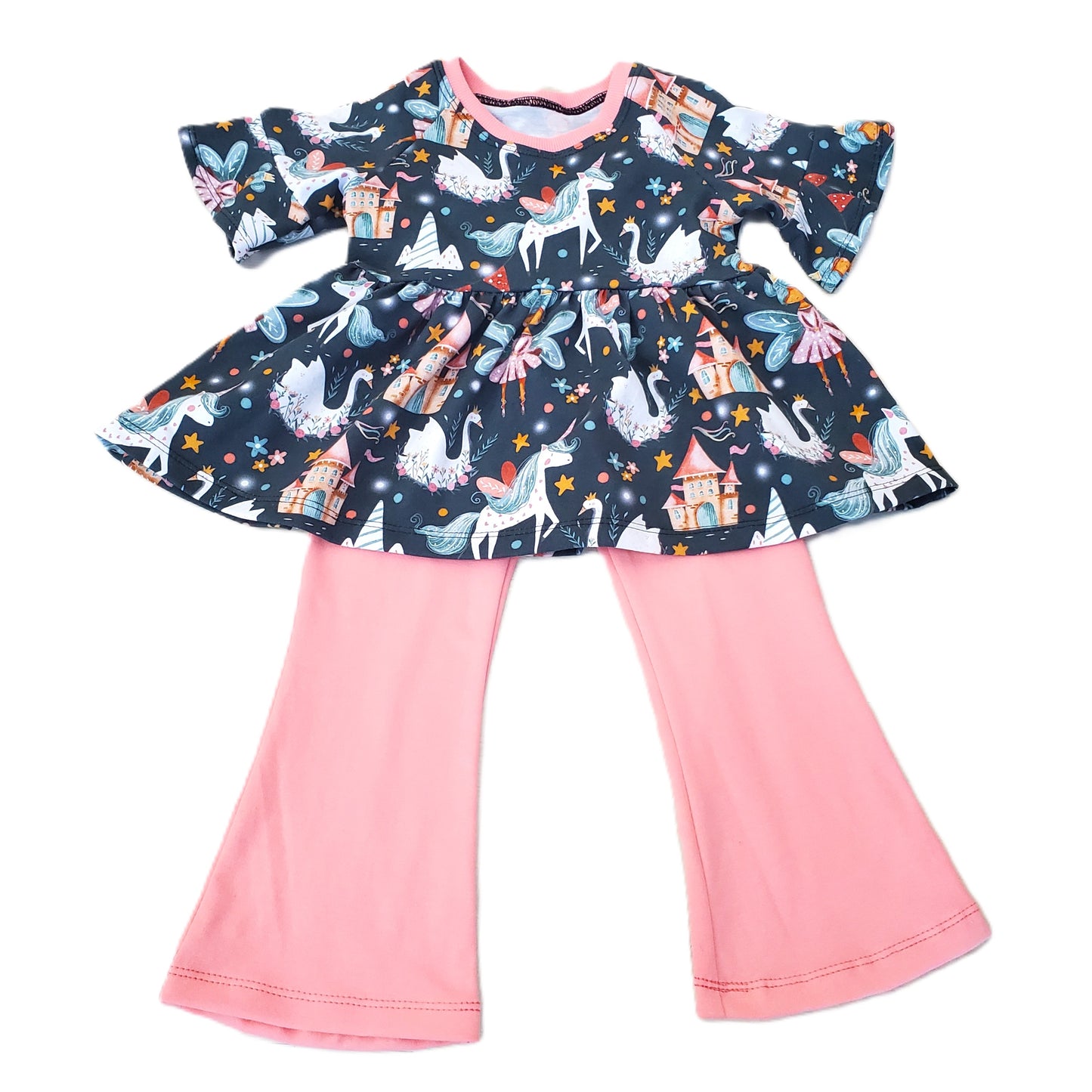 Unicorn and Fairy Top & Pants Set for Kids In Organic Cotton Jersey