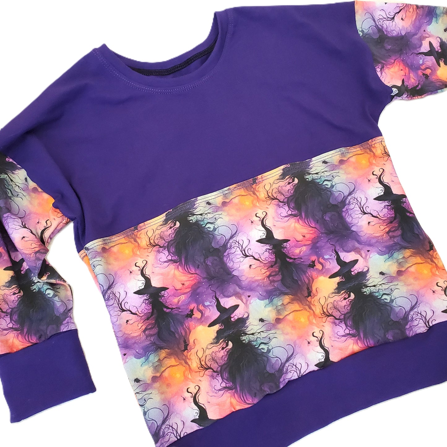 Grow With Me Style Pullover for Children in Witch print