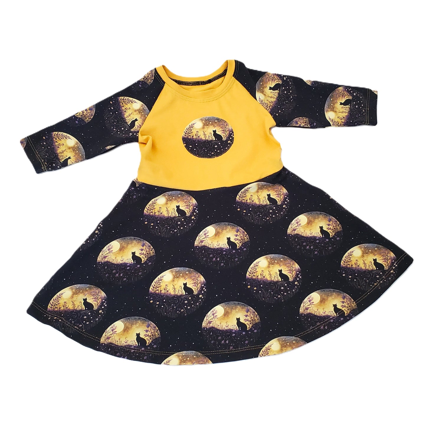 Cat Dress for Children in Organic Cotton Jersey