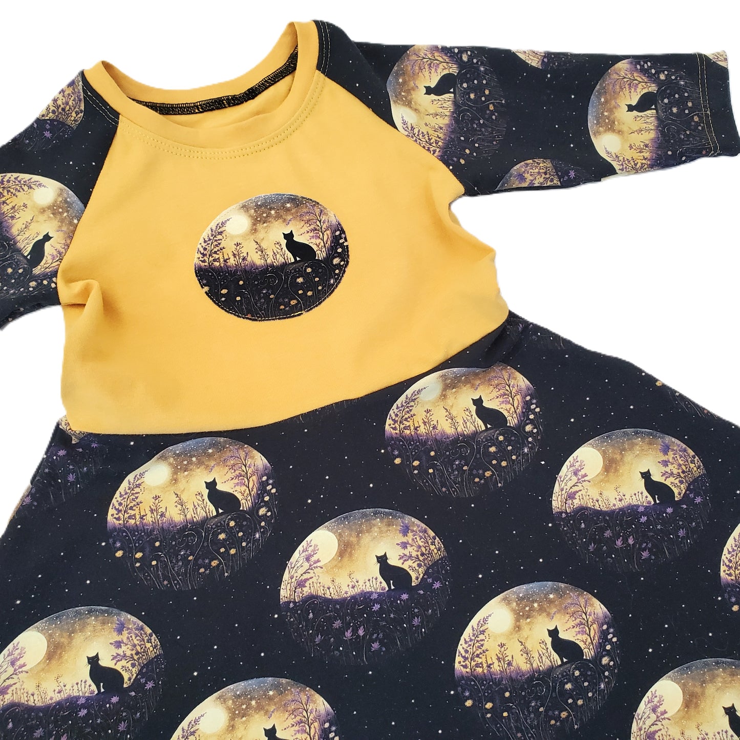 Cat Dress for Children in Organic Cotton Jersey