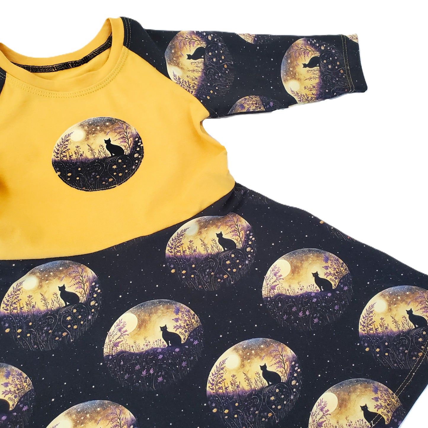 Cat Dress for Children in Organic Cotton Jersey