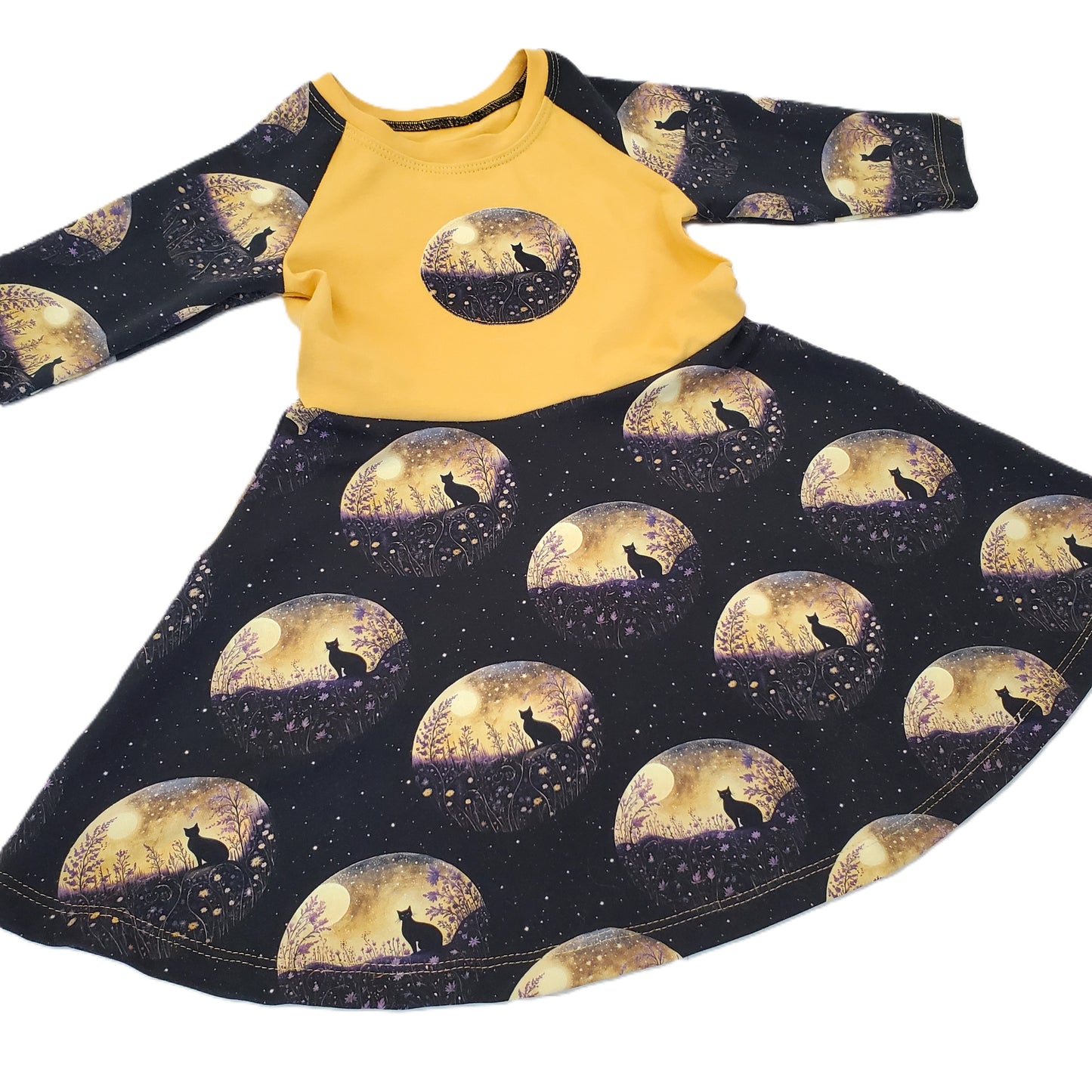 Cat Dress for Children in Organic Cotton Jersey