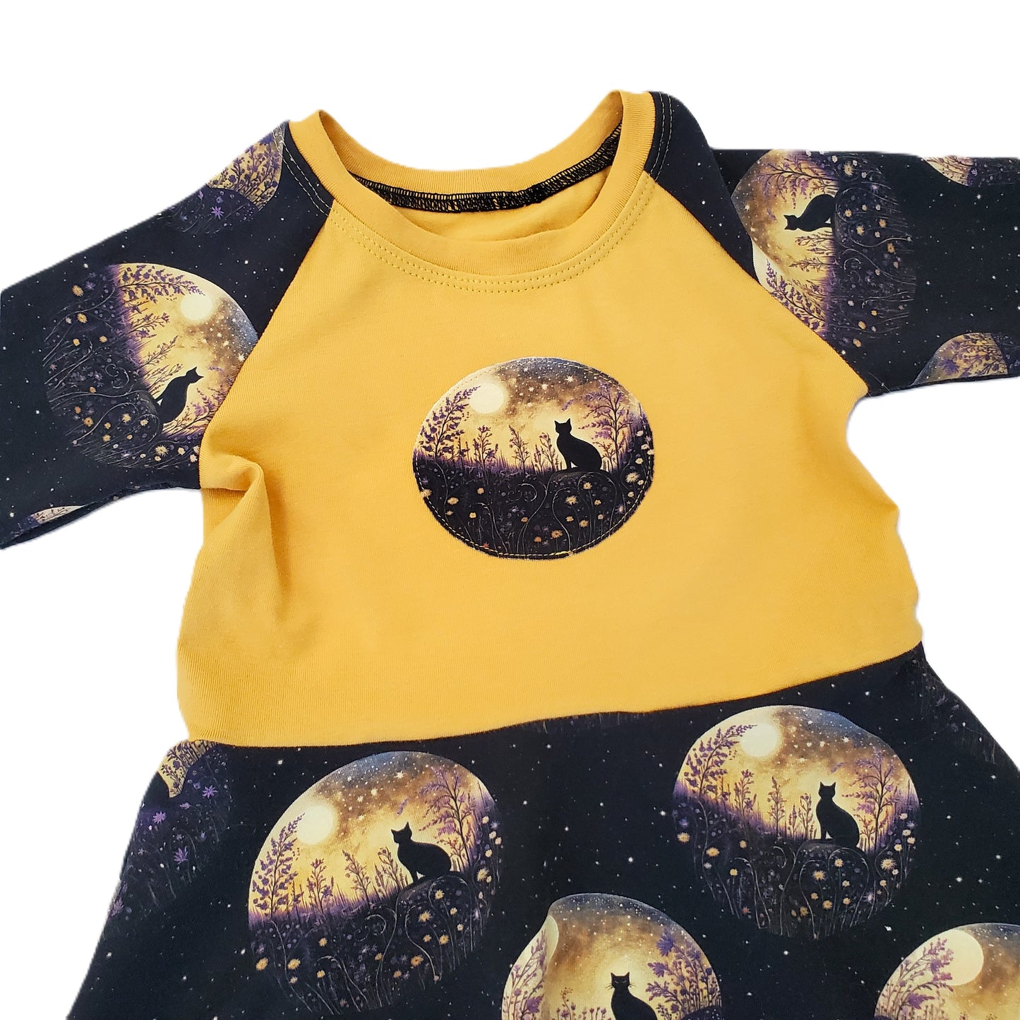 Cat Dress for Children in Organic Cotton Jersey