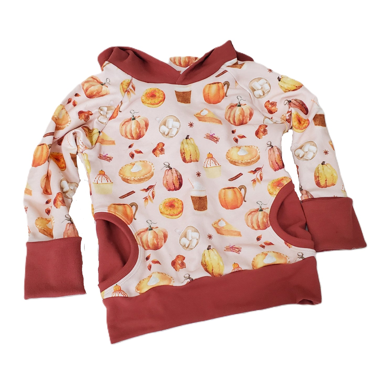 Pumpkin Grow-with-Me Hoodie for Kids in Organic Cotton