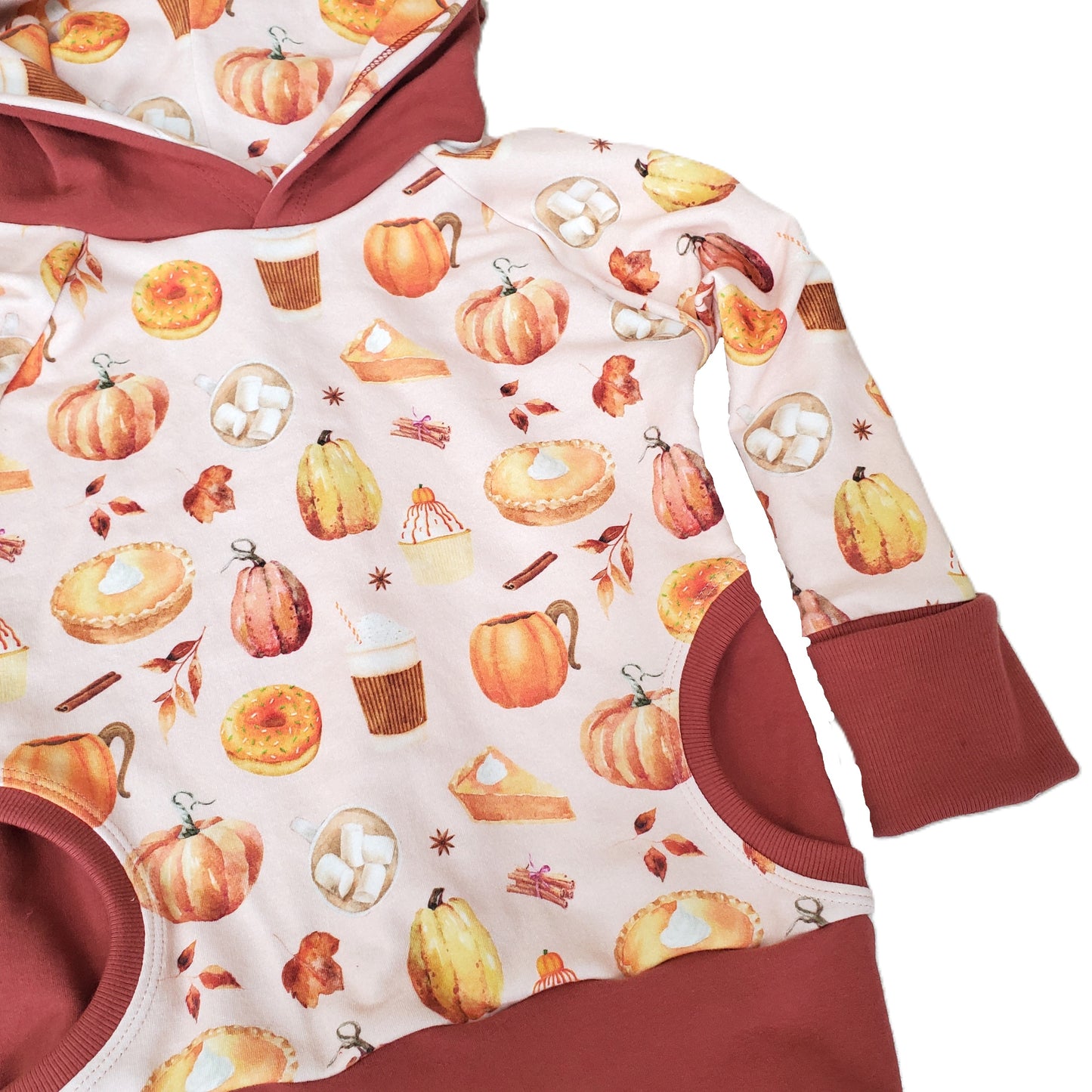 Pumpkin Grow-with-Me Hoodie for Kids in Organic Cotton