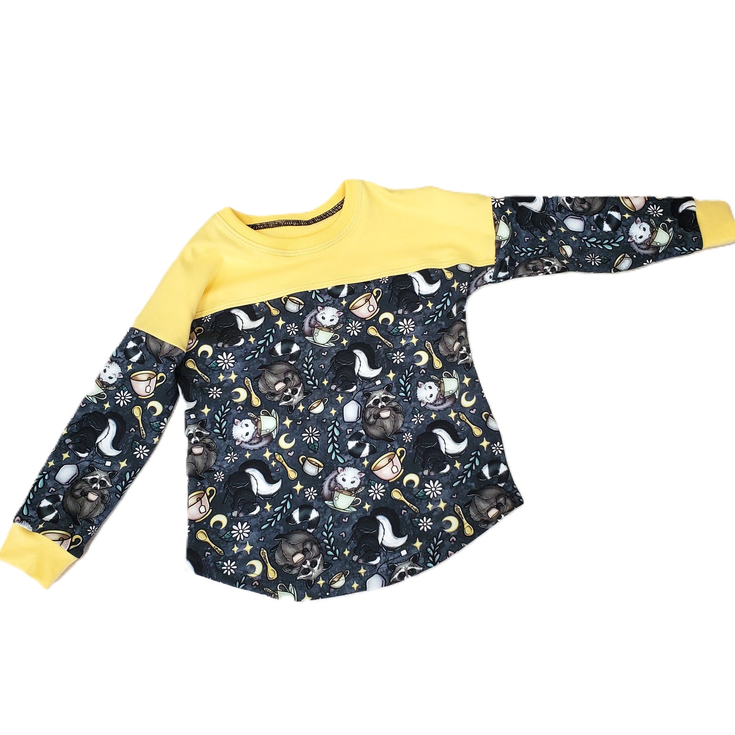 Animal Tea Party Long Sleeved Tee for Kids in Organic Cotton