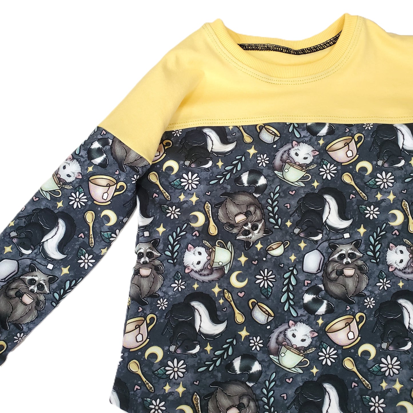 Animal Tea Party Long Sleeved Tee for Kids in Organic Cotton