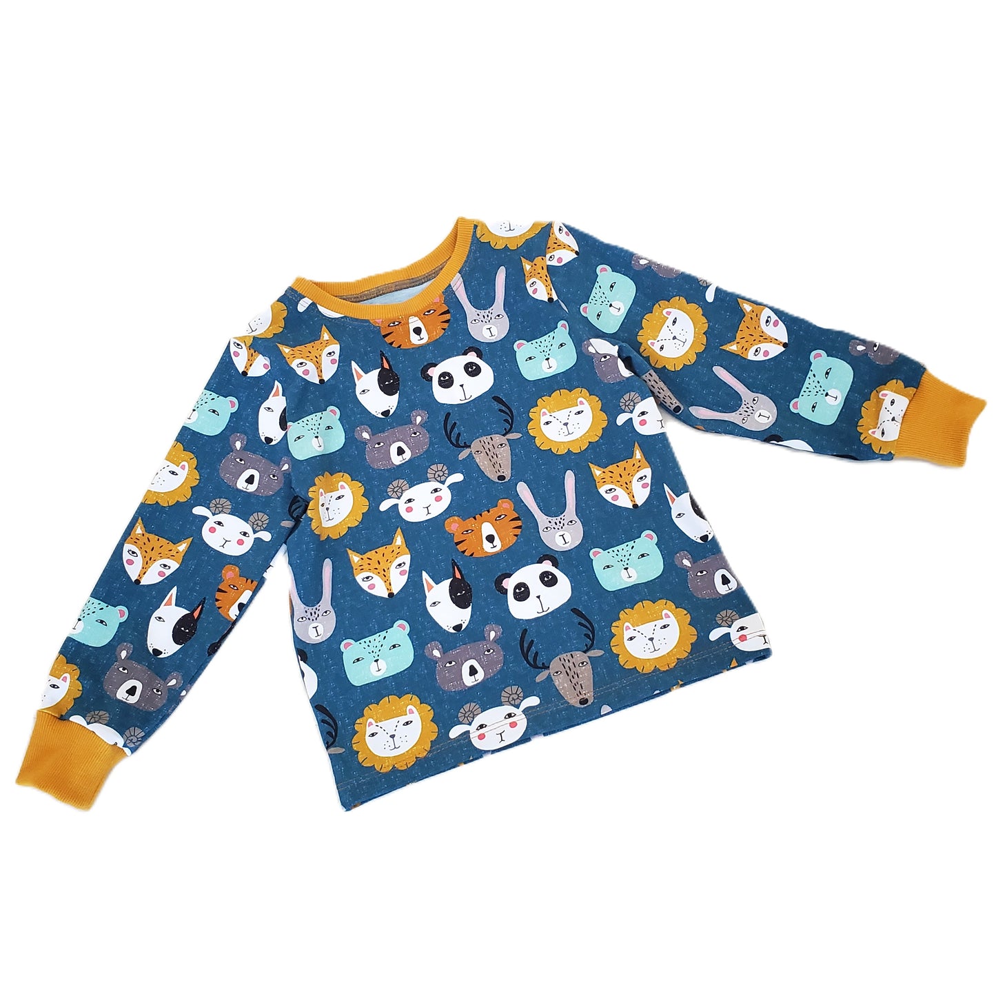 Organic Cotton Kid's Shirt with Animal Faces