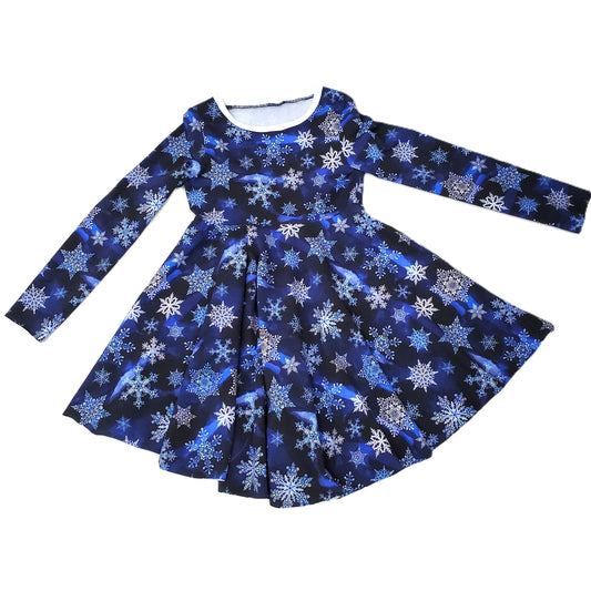 Snowflake Dress for Children in Organic Cotton