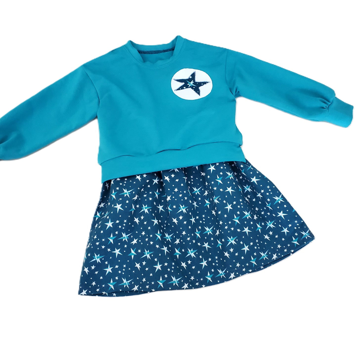 Children's Goodnight Moon Dress in Organic Cotton with Sweater