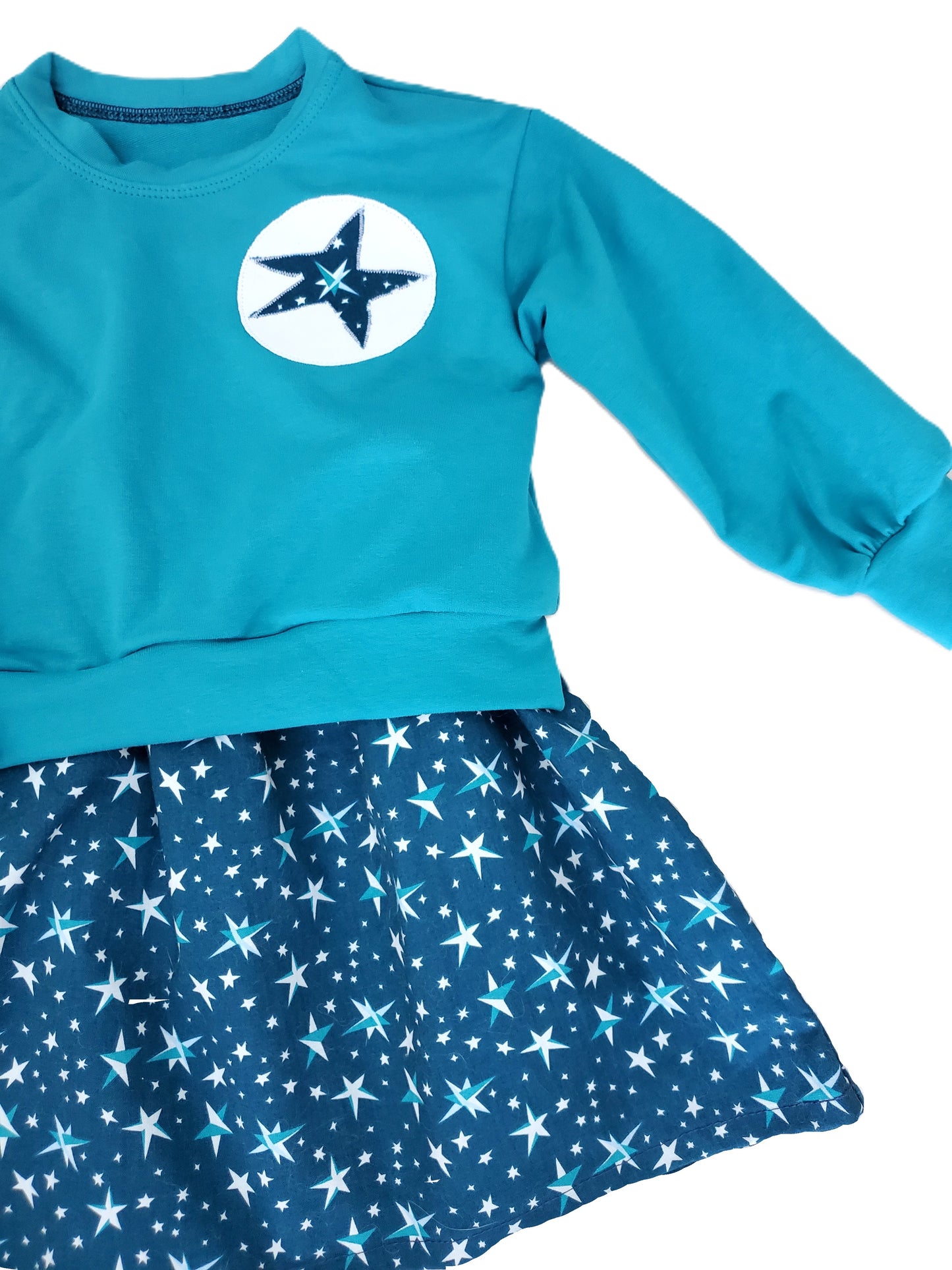 Children's Goodnight Moon Dress in Organic Cotton with Sweater
