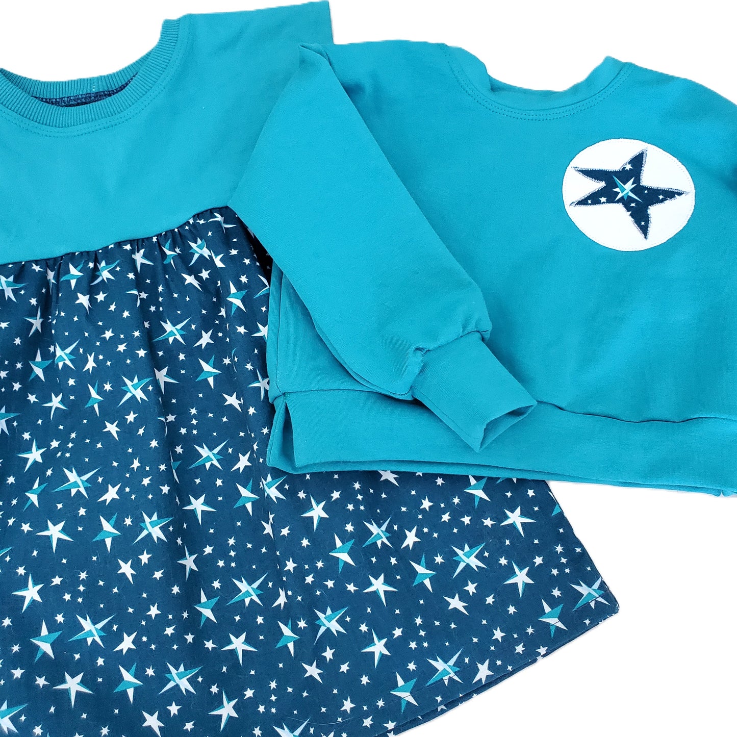 Children's Goodnight Moon Dress in Organic Cotton with Sweater
