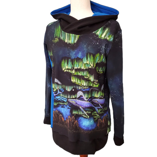 Northern Lights and Sea Life Hoodie for Women