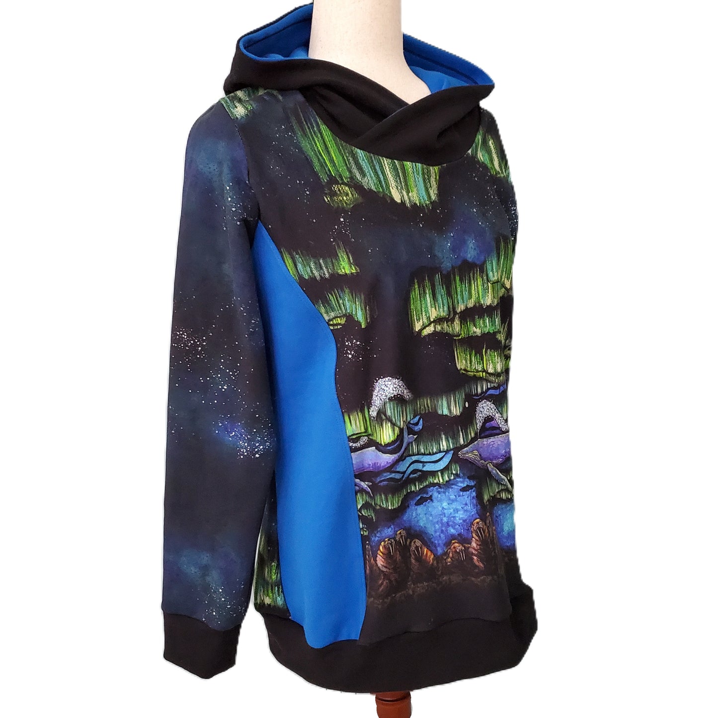 Northern Lights and Sea Life Hoodie for Women