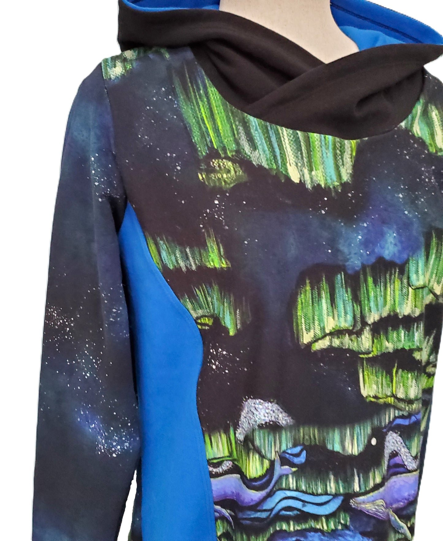 Northern Lights and Sea Life Hoodie for Women