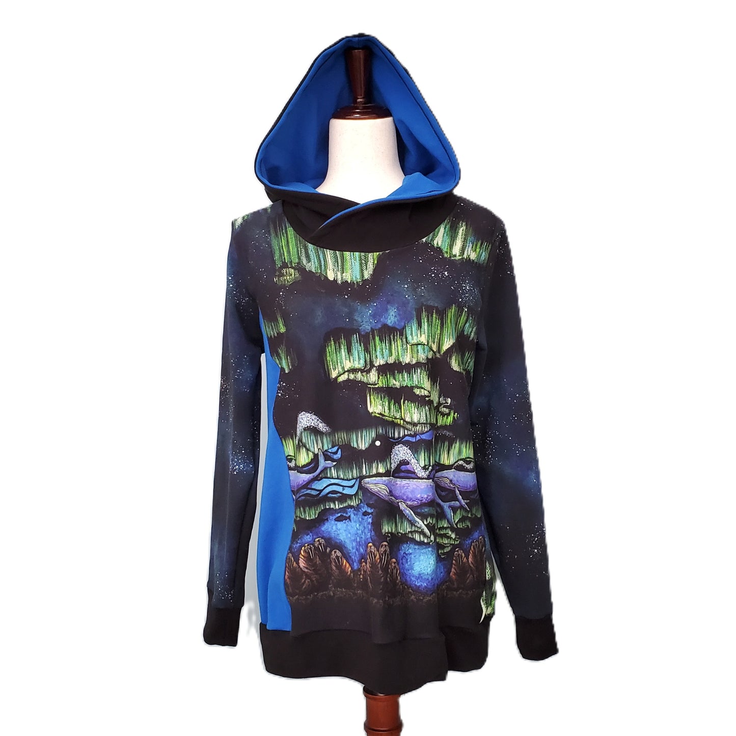 Northern Lights and Sea Life Hoodie for Women