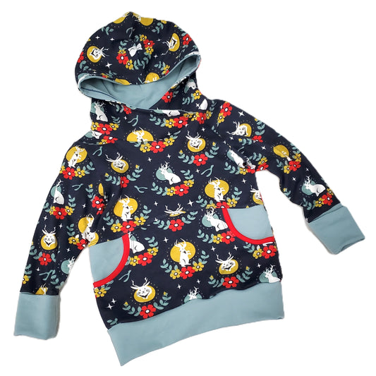 Jackalope Grow With Me Hoodie for Kids in Organic Cotton Knit