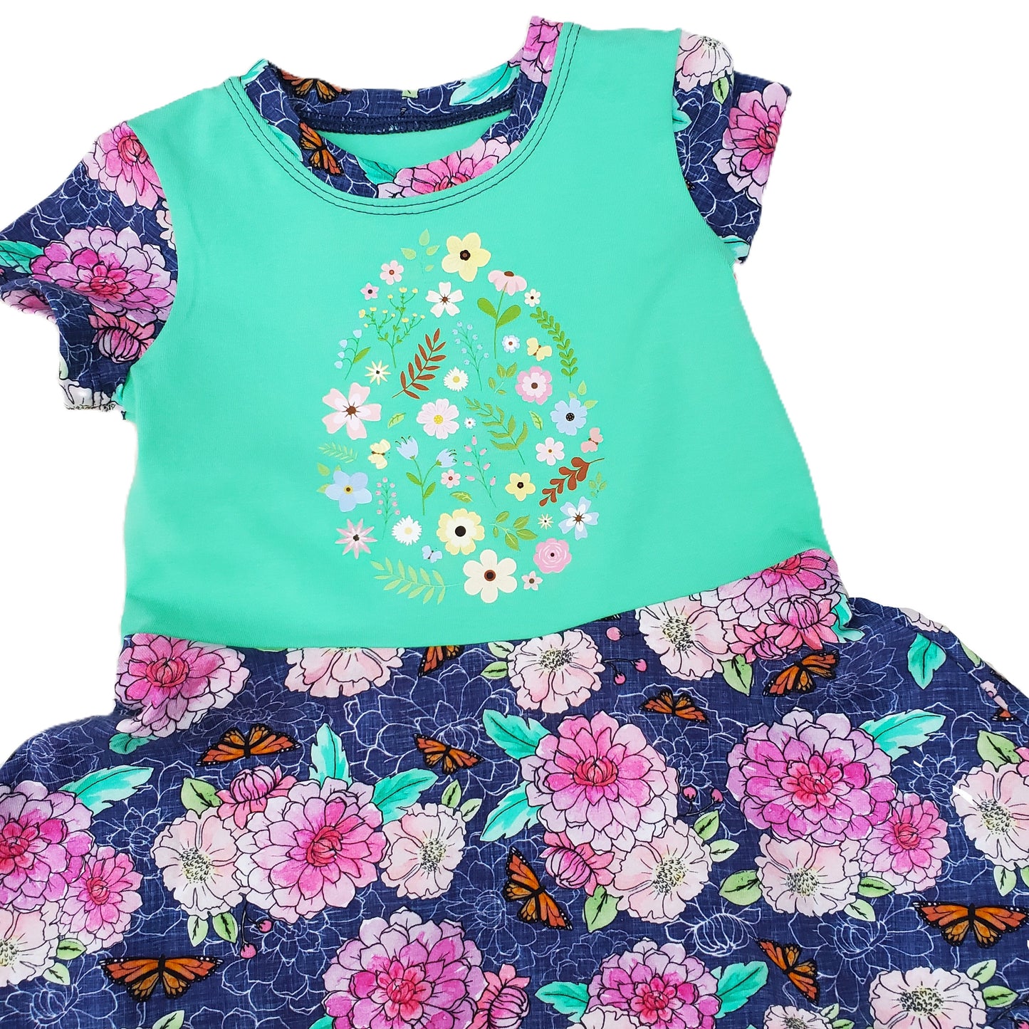 Floral Dress with Sweater for Kid's in Organic Cotton