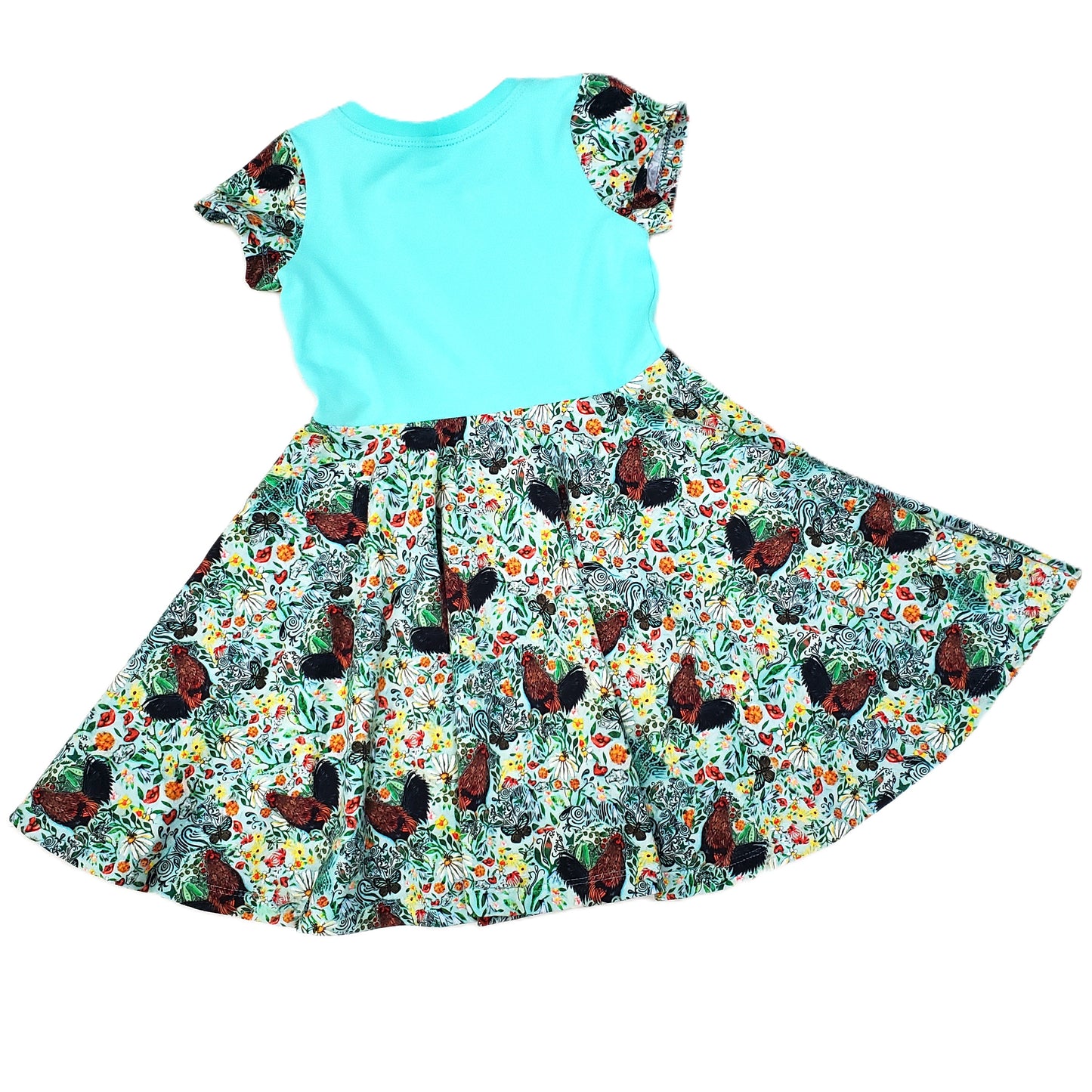 Chicken Dress for Kids in Organic Cotton Jersey
