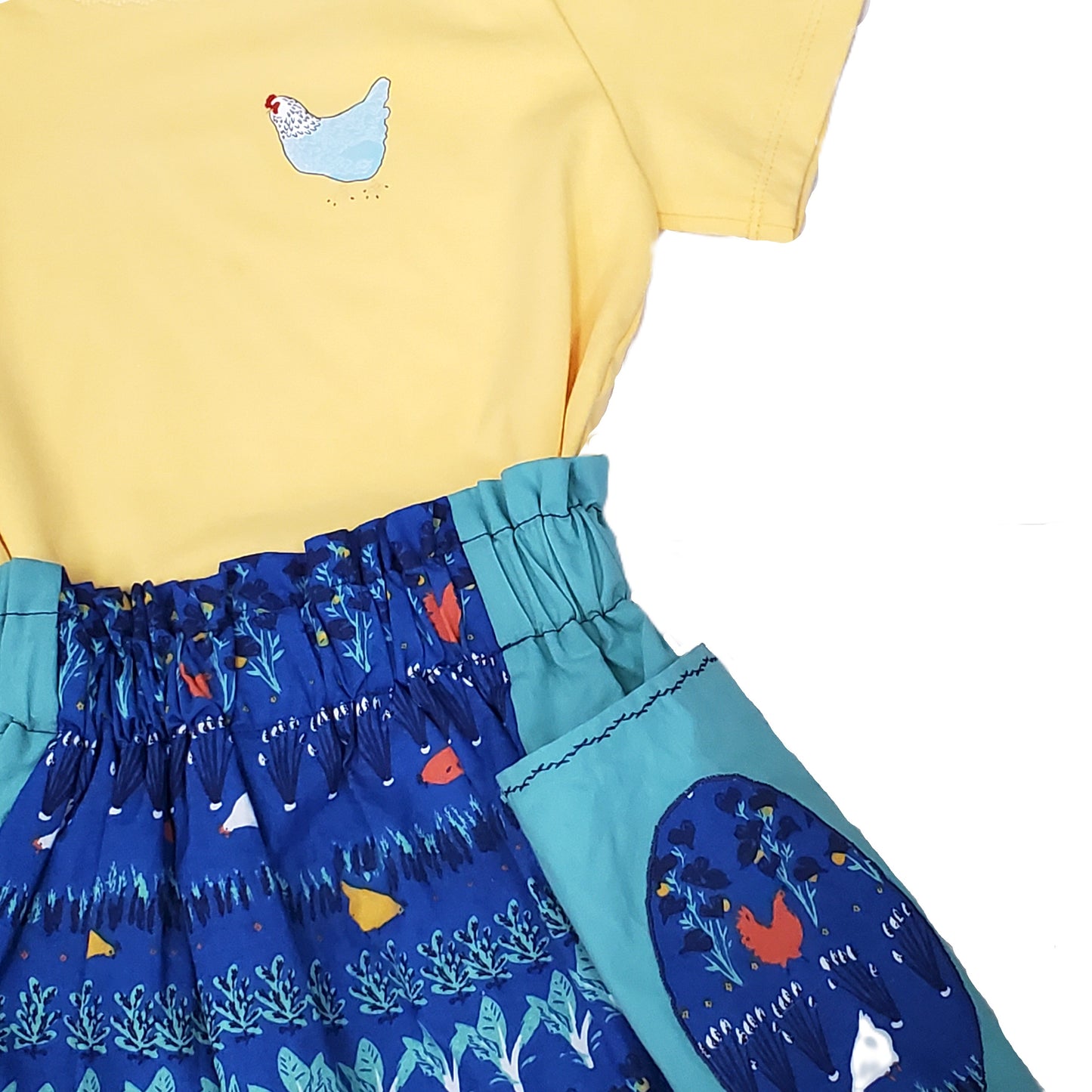 Chicken Pocket Skirt & Tee for Kid's in Organic Cotton