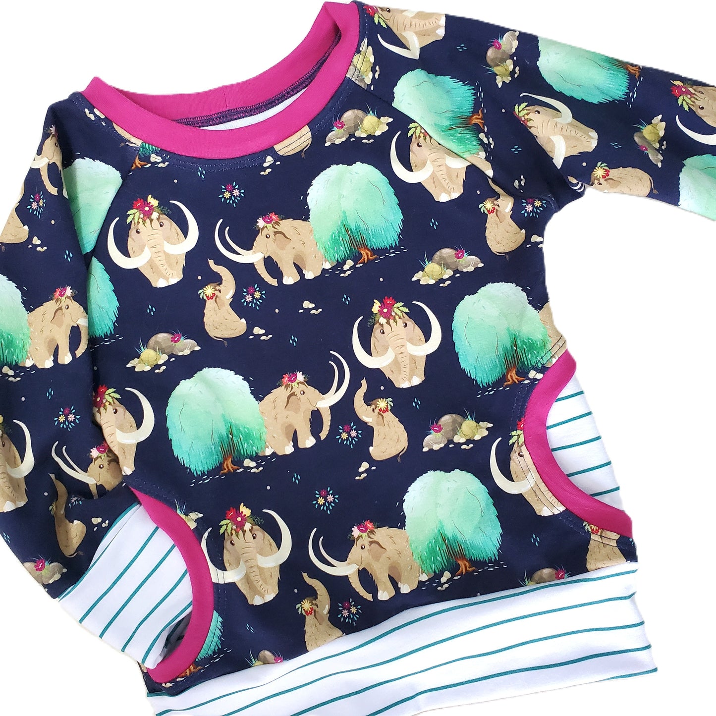 Wooly Mammoth  Grow With Me Pocket Pullover for Kids in Organic Cotton French Terry