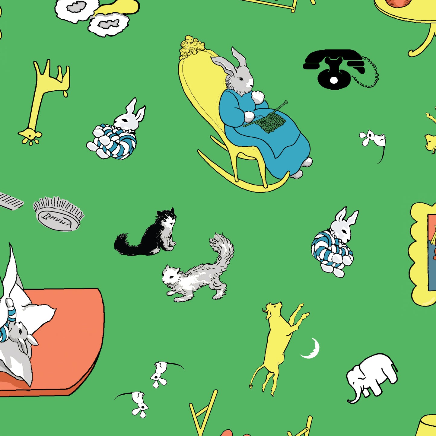 Goodnight Moon Pillowcases in Organic Cotton with Green or Patchwork Print
