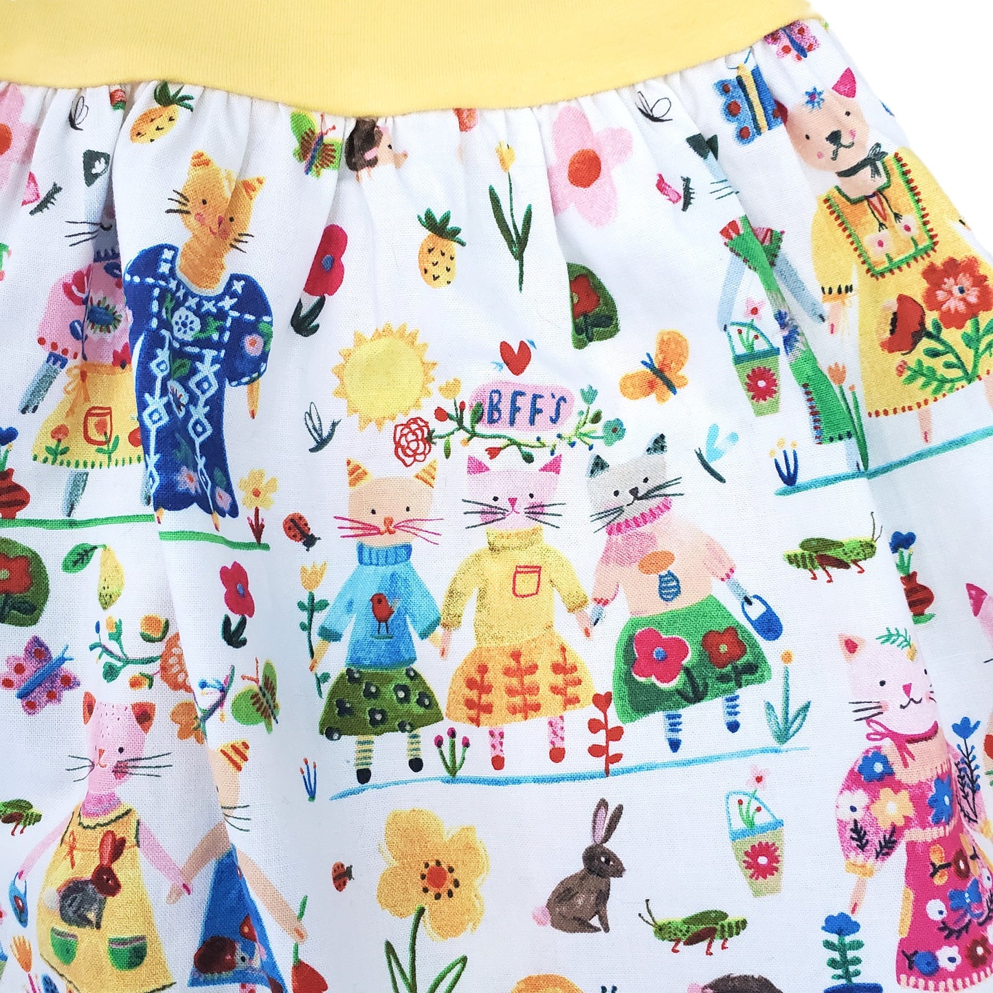 Children's Kitty BFFS Toddler Dress in Organic Cotton