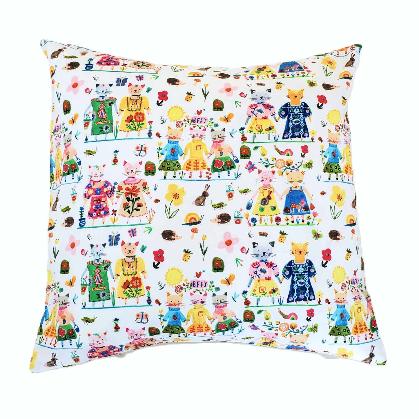 BFF's Organic Accent Pillow with Cats