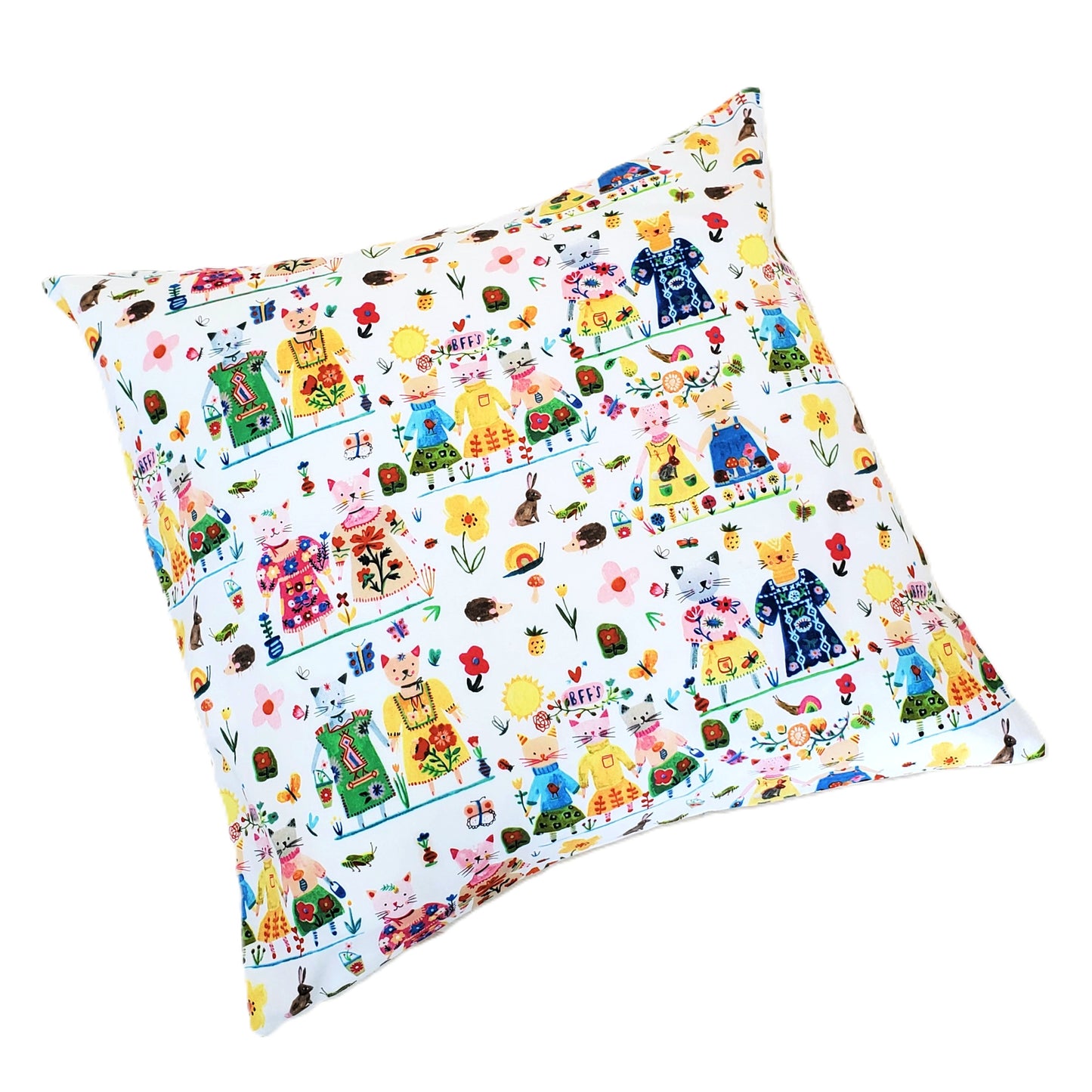 BFF's Organic Accent Pillow with Cats