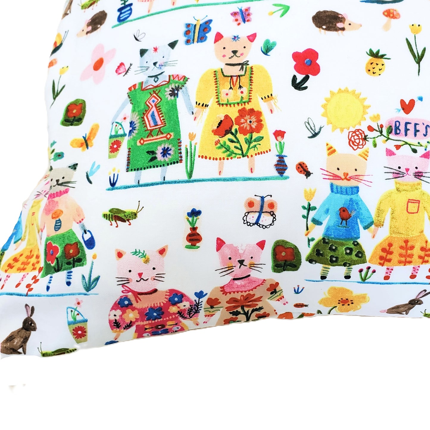 BFF's Organic Accent Pillow with Cats