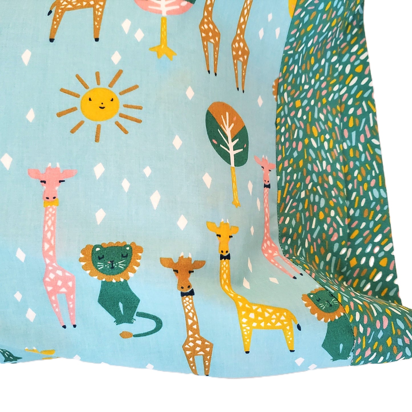 Organic Cotton Pillowcases in Lion and Giraffe Print
