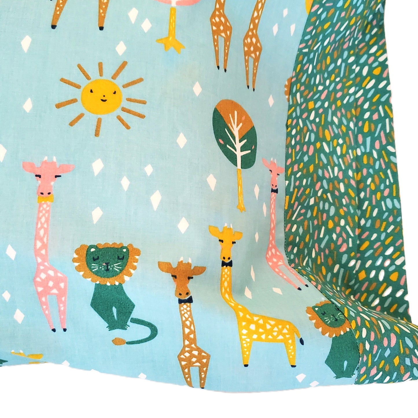 Organic Cotton Pillowcases in Lion and Giraffe Print
