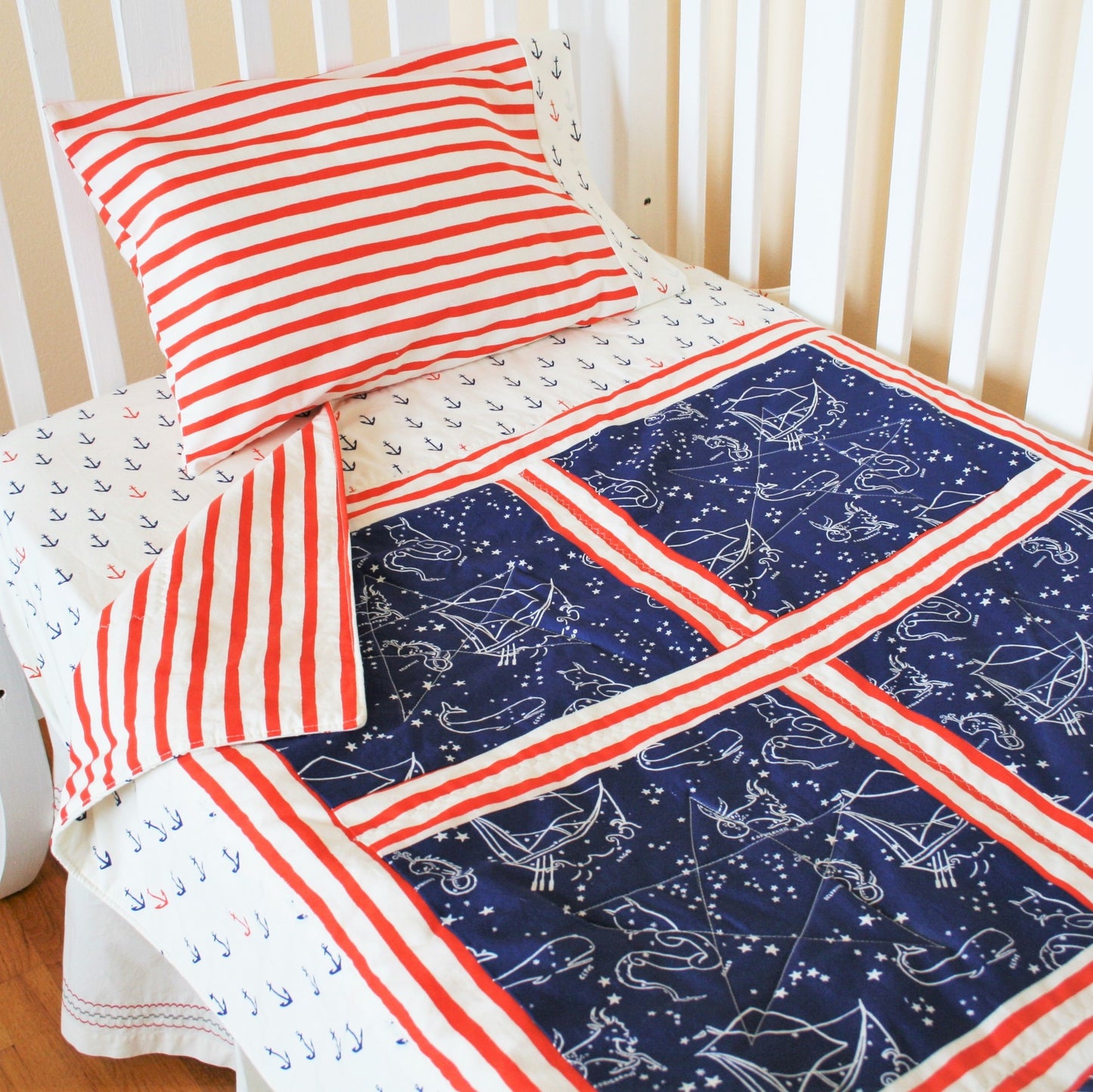 Nautial Baby & Toddler Quilt in Organic Cotton