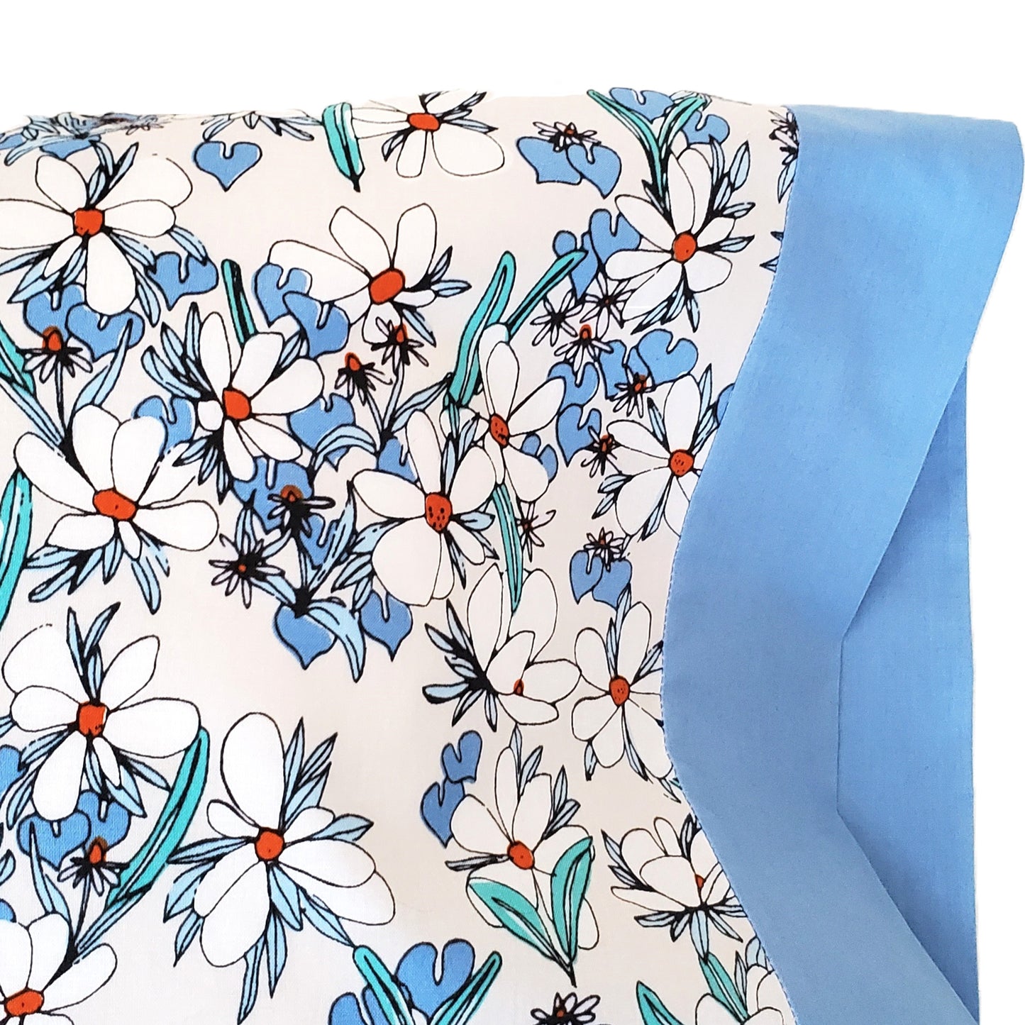Floral and Abstract Print Organic Cotton Pillowcases in a Variety of Sizes
