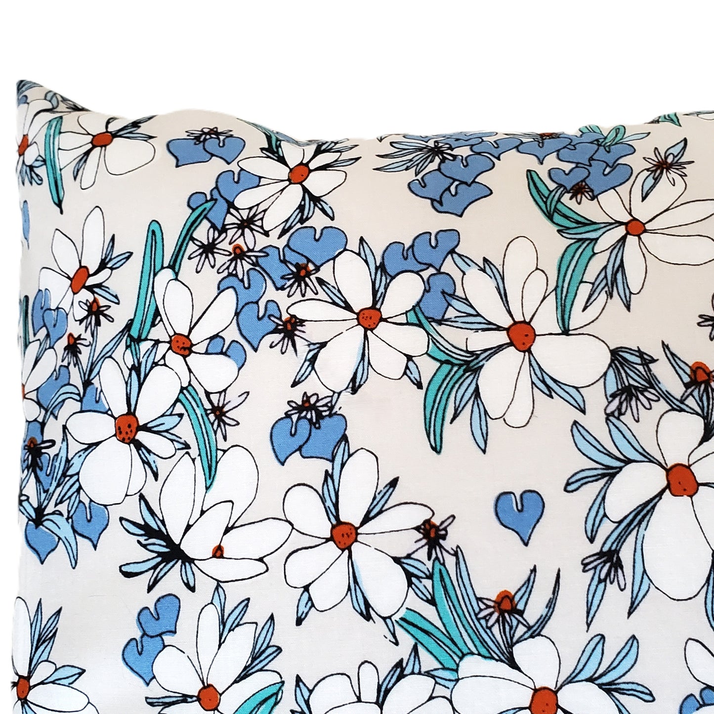 Floral and Abstract Print Organic Cotton Pillowcases in a Variety of Sizes